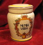 Vintage Mumia Vera Apothecary Jar