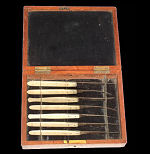  Antique 19th C. Boxed Surgeon Scalpel Set