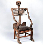 1930s Carved Skeleton Chair
