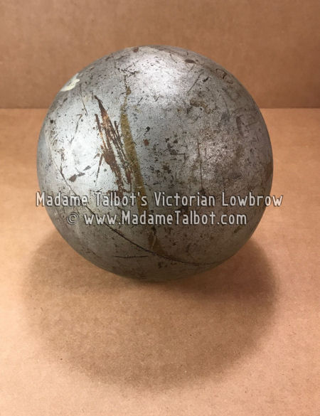 Antique Large Round Metal Ball Urn