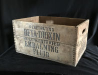 Antique Antique Beta Dioxin Embalming Fluid Crate
