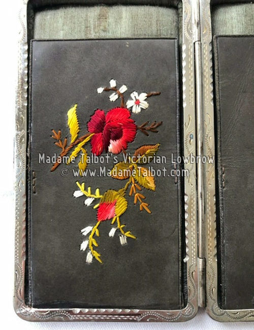  19th c Leather Card Cigar Case