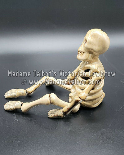 Vintage Ceramic Skeleton Shelf Sitter
