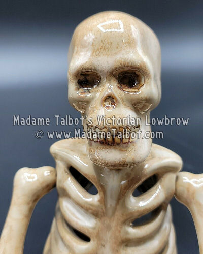 Vintage Ceramic Skeleton Shelf Sitter