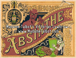 Victorian Lowbrow Absinthe Devil Poster