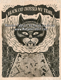 Southern Gothic Black Cat Dark Art Blues Poster