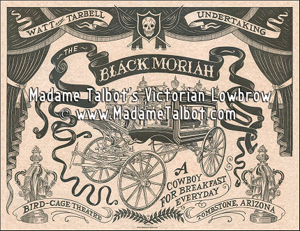 Tombstone Black Moriah Hearse Poster
