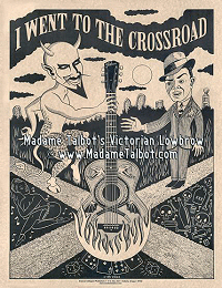 Robert Johnson & Devil at the Crossroads Mississippi Southern Gothic Blues Poster