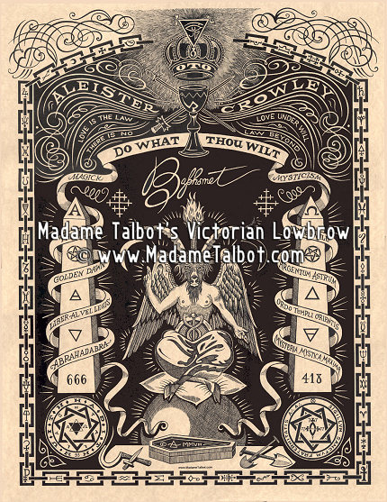 Aleister Crowley Baphomet Occult Poster