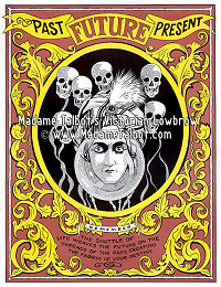 Fortune Teller Floating Skull Mind Reading Poster