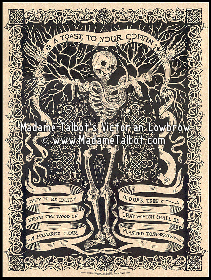 Victorian Lowbrow Irish Coffin Toast Poster