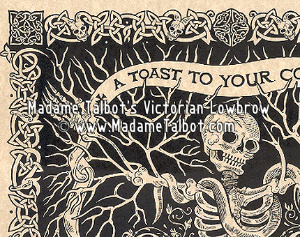 Victorian Lowbrow Irish Coffin Toast Poster