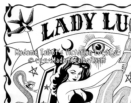 Lady Luck Gambling and Luck Lowbrow Poster