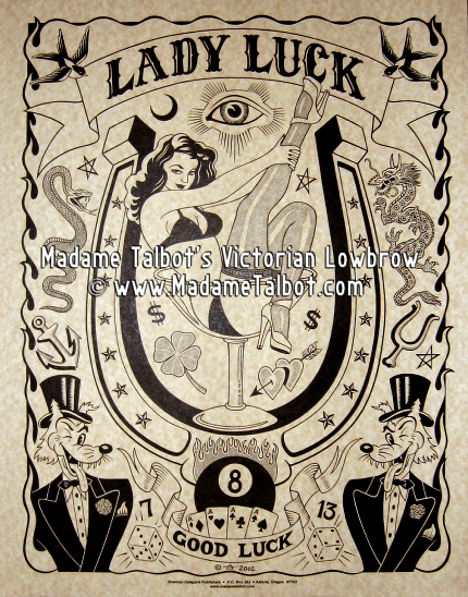 Lady Luck Gambling and Luck Lowbrow Poster