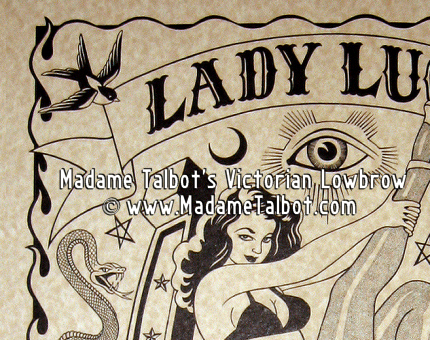 Lady Luck Gambling and Luck Lowbrow Poster