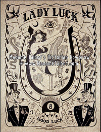 Lady Luck Parchment Poster