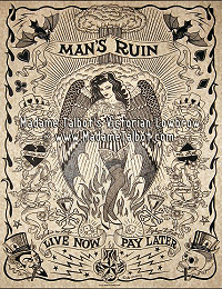 Man's Ruin Parchment Poster