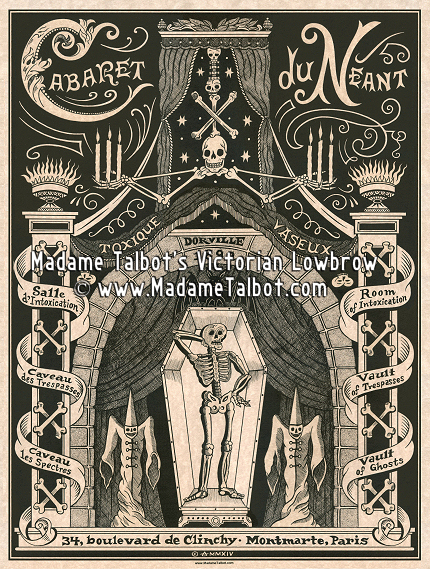 Paris Cabaret du Néant Glow in the Dark Poster