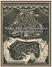 Pandora's Box Devil and Snake Dark Art Goth Parchment Poster