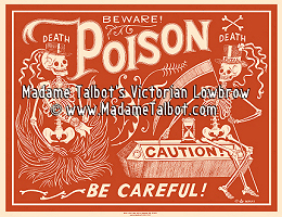 Red Poison Label Poster