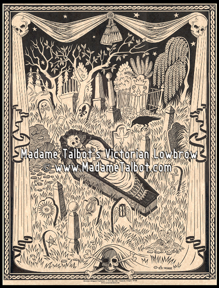 Vampire's Garden Mercy Brown Victorian Lowbrow Poster