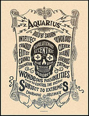 Aquarius Zodiac Poster