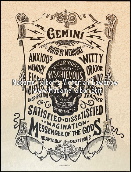 Gemini Zodiac Poster