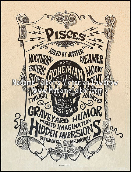 Pisces Zodiac Poster